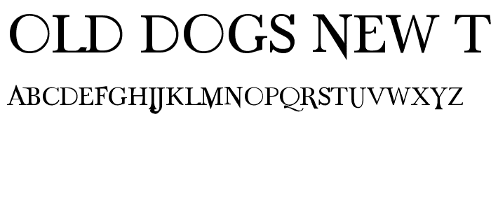Old Dog, New Tricks Caps font